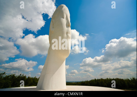 Der Traum. 20m hohe Skulptur entworfen von Jaume Plensa auf dem Gelände der ehemaligen Zeche Sutton Manor in St.Helens Merseyside Stockfoto