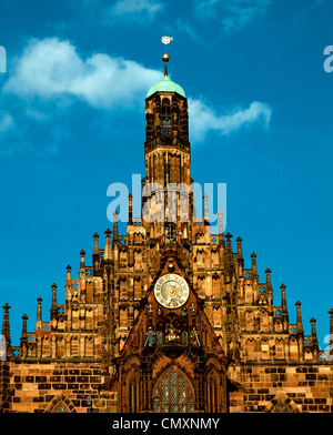 Westfassade, Kirche unserer lieben Frau, Nürnberg, Deutschland Stockfoto