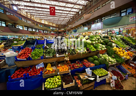 Gemüsemarkt der Basar von Konya, Türkei Stockfoto