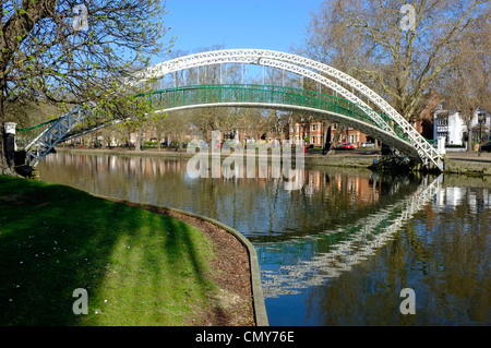 Eiserne Brücke über den Fluss Great Ouse, Bedford Stockfoto