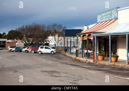 Main Street Läden in den historischen Kupfer-Bergbau Burra in South Australia Stockfoto