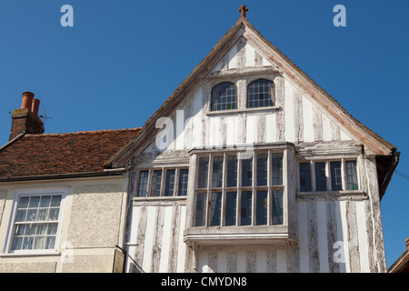 Weißen mittelalterlichen Tudor Haus, Lavenham, Suffolk Stockfoto