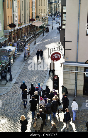 Munzgasse Straße, Dresden, Deutschland - Mar 2011 Stockfoto