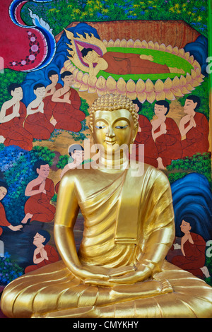 Thailand, Provinz Trat, Koh Chang, Wat Klong Prao, Buddha-Statue Stockfoto