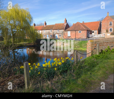 Schöne Ferienhäuser am Burnham Overy, Norfolk, England Stockfoto