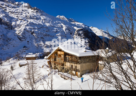 Frankreich, Savoyen, Sainte-Foy Tarentaise, Ortsteil hohen Alm des Chenal Stockfoto