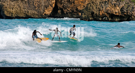 Jamaika Boston Bucht surfer Stockfoto