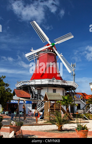 Antillen, Aruba, The Mill, holländische Windmühle, De Olde Molen Stockfoto