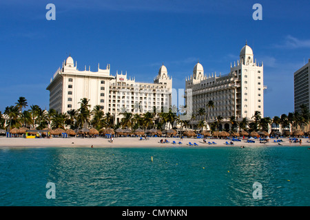 Aruba, Palm Beach, West Indies, Niederländische Karibik, Mittelamerika, Riu Hotel Casino Stockfoto