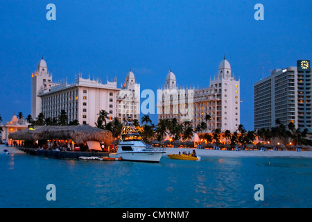 Aruba, Palm Beach, West Indies, Niederländische Karibik, Mittelamerika, Riu Hotel Casino Stockfoto