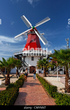 Antillen, Aruba, The Mill, holländische Windmühle, De Olde Molen Stockfoto