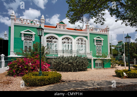 Antillen, Aruba, Oranjestadt, kolonialen buidling Stockfoto