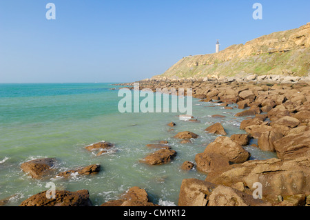 Frankreich, Pas-De-Calais, Audinghen, Cap Gris-Nez, Klippe Stockfoto