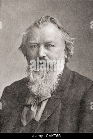 Johannes Brahms 1833 – 1897. Deutscher Komponist und Pianist. Stockfoto