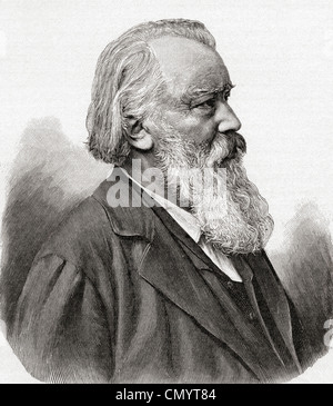 Johannes Brahms 1833 – 1897. Deutscher Komponist und Pianist. Stockfoto