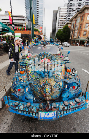 Hippie-Käfer in der Innenstadt von Vancouver City in der Nähe von Robson Street, Kanada, Nordamerika Stockfoto