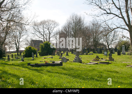 Friedhof; St.-Marien Kirche, Kippax Stockfoto