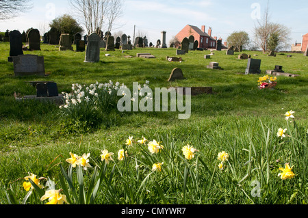 Friedhof; St.-Marien Kirche, Kippax Stockfoto