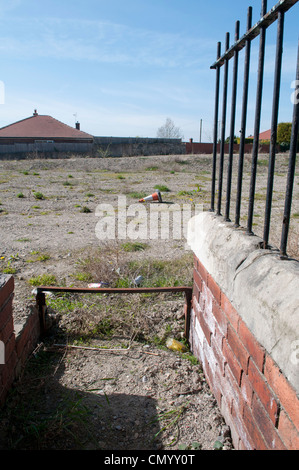 Ashtree Schule, Kippax, nach Abriss Stockfoto