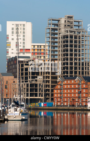 In Ipswich Marina im Bau. Suffolk. East Anglia. England. Stockfoto