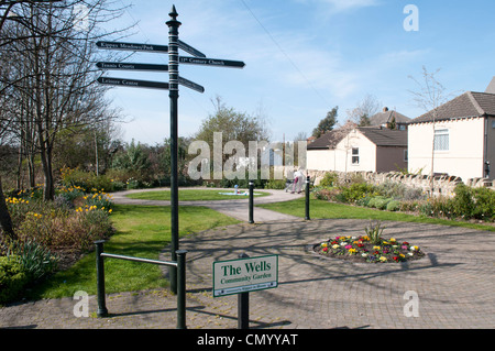 Die Brunnen; Auch Lane / High Street Grünanlage Kippax Stockfoto