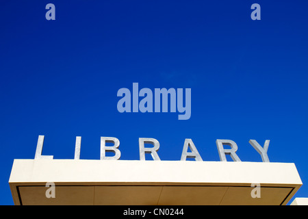 Miami Beach Florida, regionale öffentliche Bibliothek, Schild, Vorderseite, Eingang, FL120114031 Stockfoto