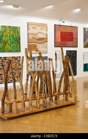 Aborigine-Kunst-Galerie.  Port Douglas, Queensland, Australien Stockfoto