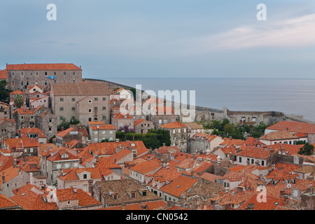 Dächer der alten Stadt, Dubrovnik, Dalmatien, Kroatien Stockfoto