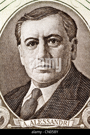 Arturo Alessandri (1868-1950) auf 50 Escudos 1964 Banknote aus Chile. Chilenischer Politiker. Stockfoto