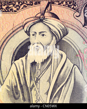 Saladin (1138-1193) auf 25 Pfund 1991 Banknote aus Syrien. Erste Sultan von Ägypten und Syrien. Stockfoto