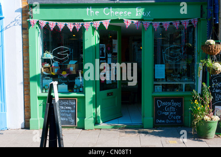 Die Käse-Box-Shop in Whitstable. Stockfoto