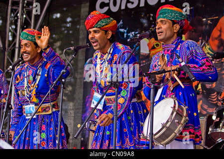 Die Jaipur Kawa Messing Band beim jährlichen Hafenfest in Bristol UK im Jahr 2010 Stockfoto