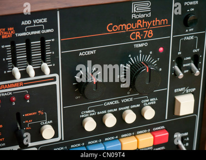 Roland CR-78 CompuRhythm Drum-Machine. Die erste erfolgreiche Trommelmaschine, die auf populären Musik erschienen Stockfoto