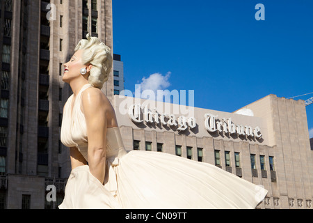 Marilyn Monroe-Statue auf der Michigan Avenue in Chicago Stockfoto