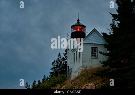 Leuchtturm, Bass Harbor, Maine, ME, USA Stockfoto