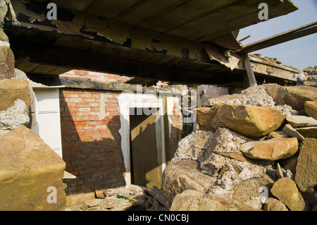 Alten verlassenen Bauernhof in Yorkshire Dales Stockfoto