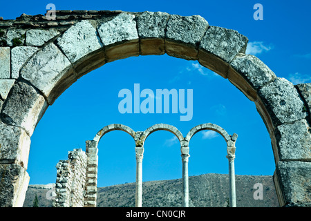 Ruinen der Umayyaden in Anjar, Libanon Stockfoto