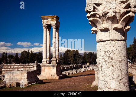 Ruinen der Umayyaden in Anjar, Libanon Stockfoto