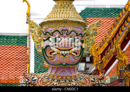 Riesigen Kreuz Hände, Wat Pra Keaw, Grand Palace, Bangkok, Thailand Stockfoto