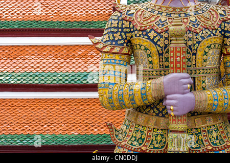 Riesigen Kreuz Hände, Wat Pra Keaw, Grand Palace, Bangkok, Thailand Stockfoto