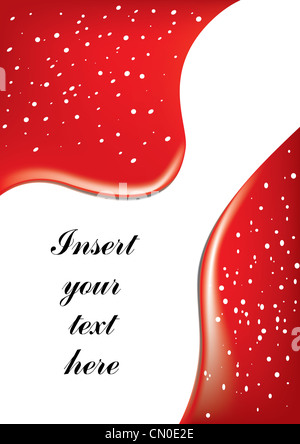 Roten Design-Vorlage mit textfreiraum auf weißem Hintergrund, Abbildung Stockfoto