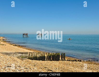 Lepe Beach in der Nähe von Southampton, Hampshire, UK Stockfoto