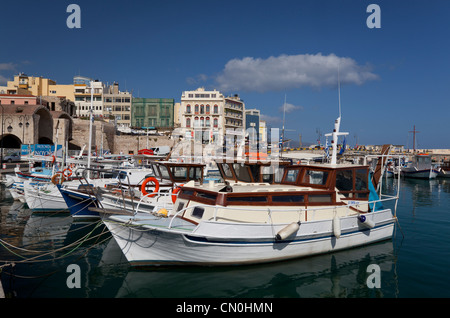 Der venezianische Hafen von Heraklion, Kreta, Griechenland Stockfoto