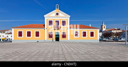 Die städtische Bibliothek Nisa auch bekannt als Biblioteca Municipal Dr. Motta e Moura. Nisa, Portugal. Stockfoto