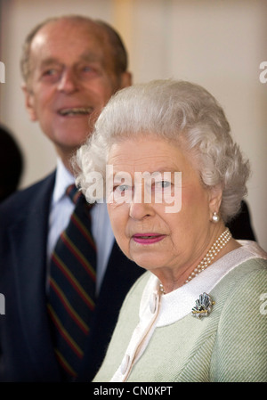 Die britische Königin Elisabeth II. Leiter der britischen königlichen Familie Stockfoto