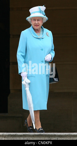 Die britische Königin Elisabeth II. Leiter der britischen königlichen Familie Stockfoto