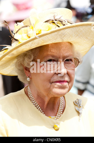 Die britische Königin Elisabeth II. Leiter der britischen königlichen Familie Stockfoto