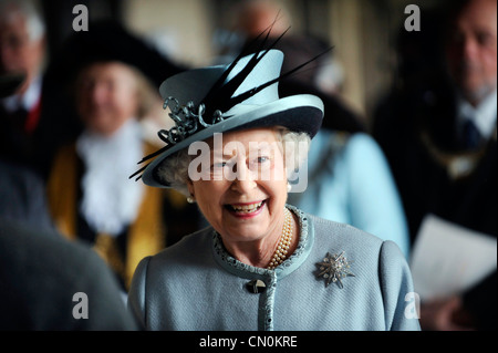 Die britische Königin Elisabeth II. Leiter der britischen königlichen Familie Stockfoto