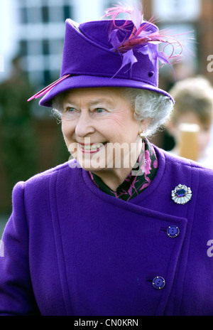 Die britische Königin Elisabeth II. Leiter der britischen königlichen Familie Stockfoto