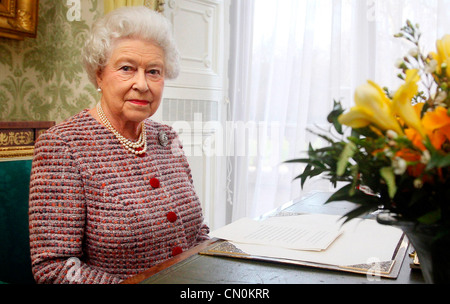 Die britische Königin Elisabeth II. Leiter der britischen königlichen Familie Stockfoto